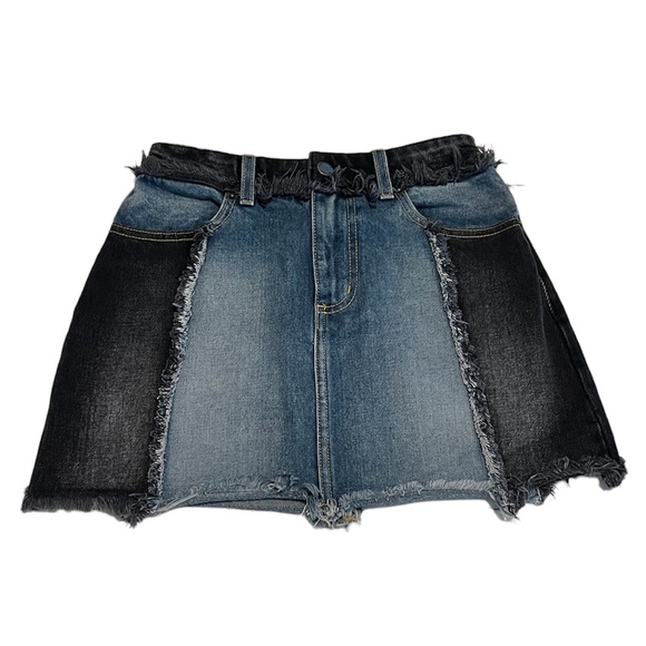 CARMAR denim fringe skirt size 25 - Picture 2 of 9